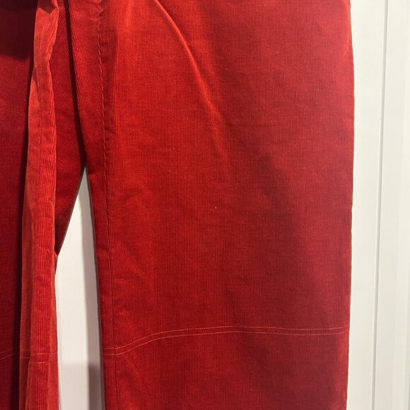 Gianni Bini Maureen Red Spice Corduroy High Rise Crop Pants Women’s Size 4 - Picture 6 of 13